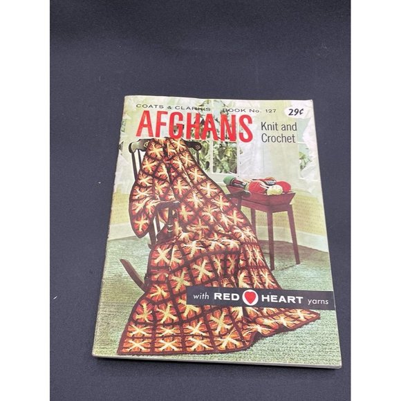 Coats & Clarks Book No. 127 Afghans Knit and Crochet 12 Different Patterns - Picture 1 of 9